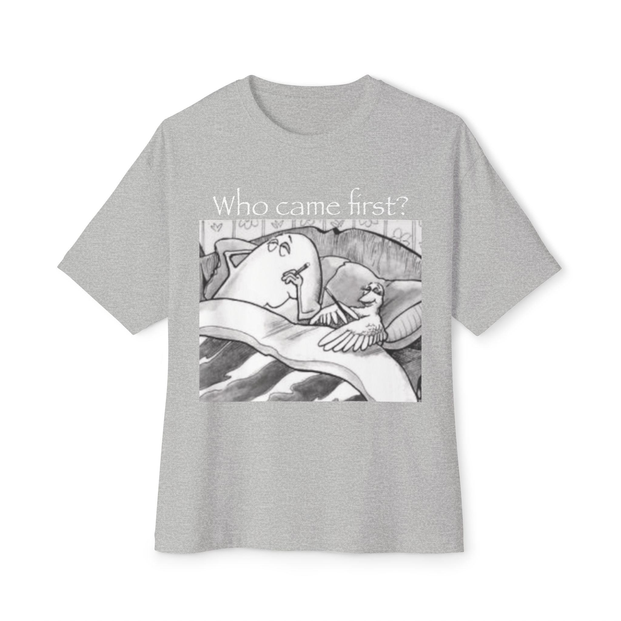 Who Came First? Chicken and Egg Illustration Tee | T-Shirt