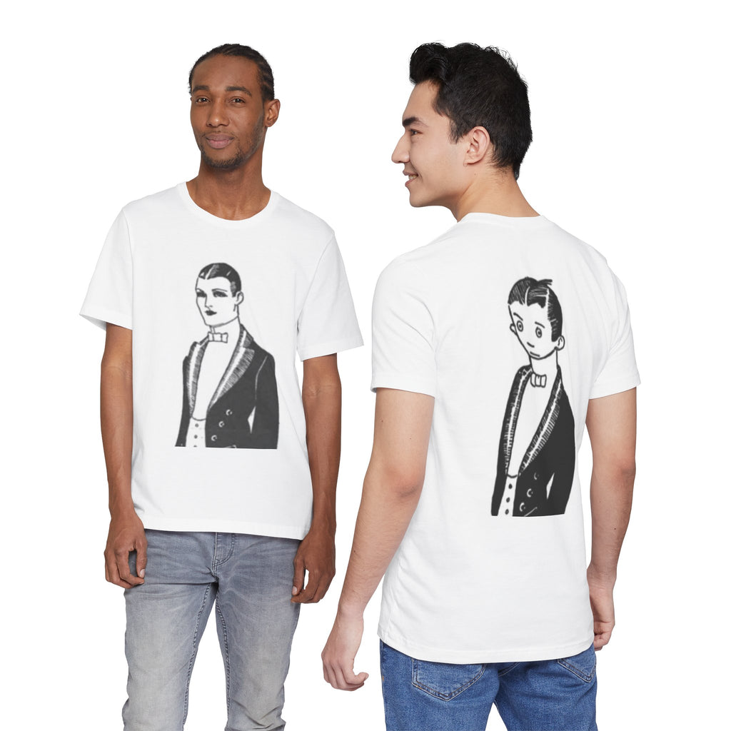 Vintage Gentlemen Illustration T-Shirt | Retro Dapper Man Tee